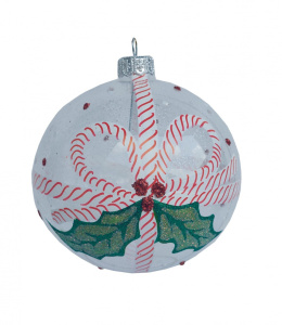 Bombki 80mm dekorowane ornament kpl.6szt: SŁODKIE KOKARDKI