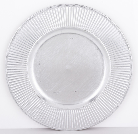 Talerz srebrny karbowany brzeg (160474)