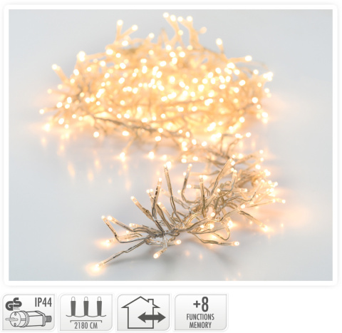 Light garland 3000LED, length 22m, warm transparent cable (AGL550470)