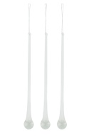Kpl. 3 sopli szklanych 20cm (100098)-20%