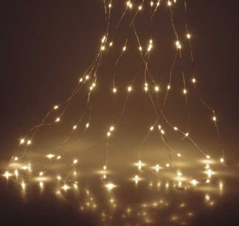 Lampki na druciku 200LED wiązka 10*200cm ciepłe 230V (AX8701520;AX8702520)