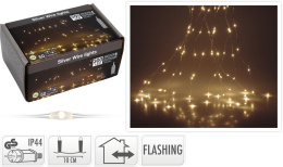 Lampki na druciku 300LED wiązka 10*300cm ciepłe + flash 230V (AX8702630)