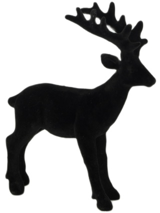 Reindeer small velvet black (104814)-20%