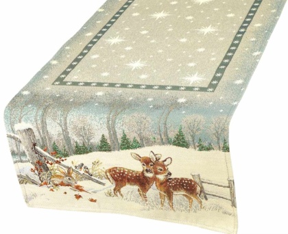 Bieżnik gobelinowy 40x100cm Sarenki w lesie (SW212)