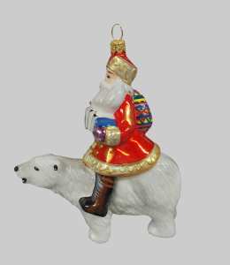Bombka Komozja: Mikołaj na niedźwiedziu polarnym (3178K00)