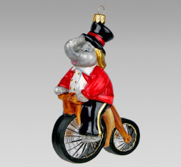 Bombka Komozja: Słoń na rowerze (1760K01)