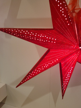 Gwiazda papierowa lampa czerwona welurowa (484563)