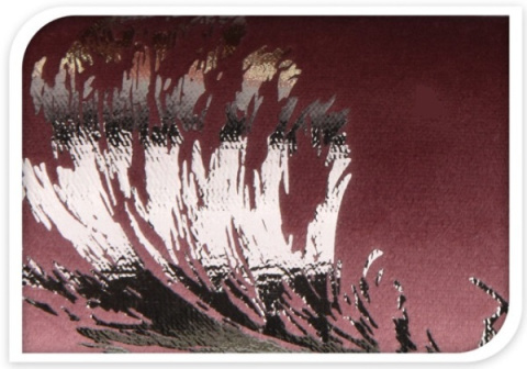 Materiał welur różowy złote piórko 28*150cm (008970) -40%