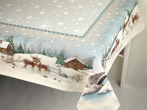 Obrus gobelinowy kwadrat 100x100cm Sarenki w lesie (SW212)