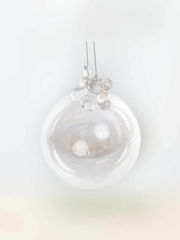 Bombka szklana bańka mydlana z akrylową dekoracją 8cm(OZB06286)