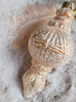Bombka szklana buława róż mrożony (TG61659)-20%