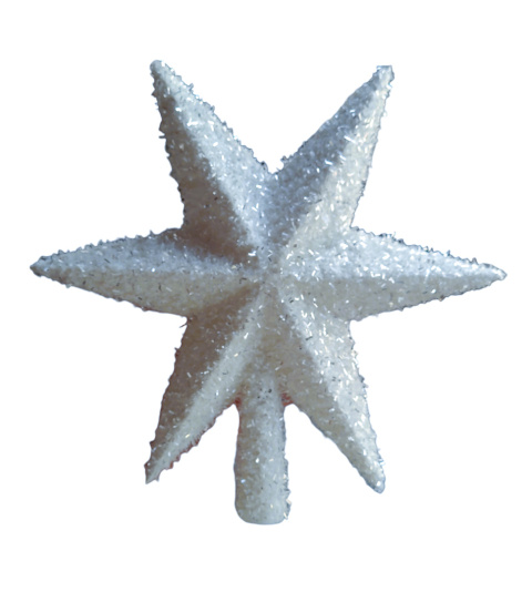 Gwiazda na czub plastikowa biała duża "jeżyk" (O)