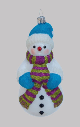 Bombka formowa: Bałwanek w brokatowym szaliku (364) AW