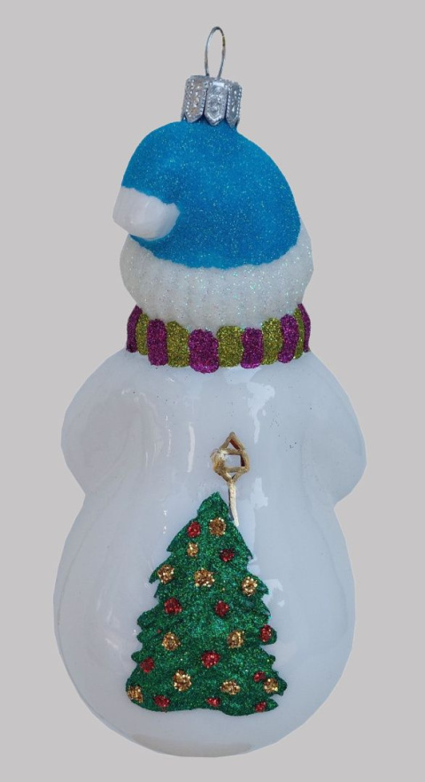 Bombka formowa: Bałwanek w brokatowym szaliku (364) AW