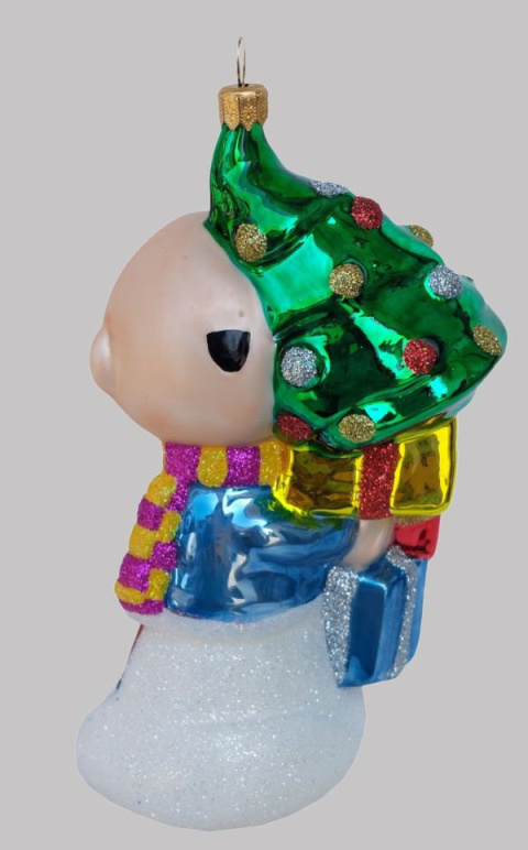 Bombka formowa: Chłopiec z prezentami (357) AW