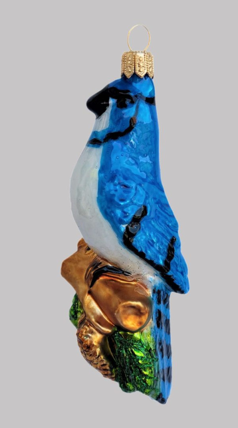 Bombka formowa: Ptaszek kardynał niebieski (209) SZW