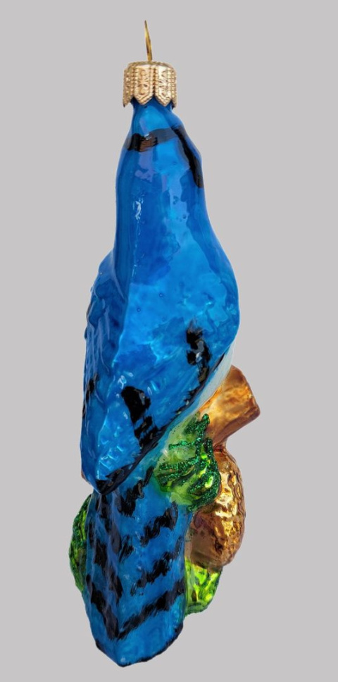 Bombka formowa: Ptaszek kardynał niebieski (209) SZW