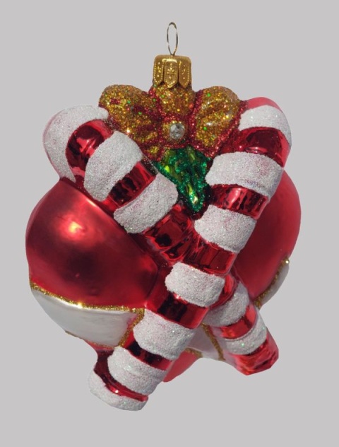 Bombka formowa: Serce z laseczkami (192) SEW