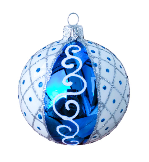 Bombki 100 dekorowane ornament op.4szt.: KRAINA LODU