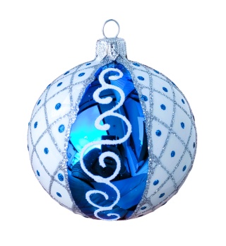Bombki 120 dekorowane ornament op.4szt.: KRAINA LODU