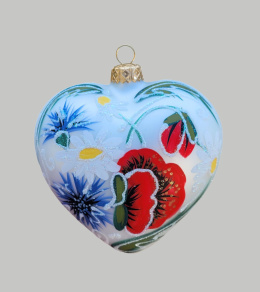 Bombka formowa: Serce z kwiatami (211 )
