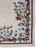 Basic tablecloth 140x240cm Santa's sleigh over the city (123)