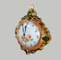 Bombka Morozko: Zegar wiszący okrągły z kwiatkami (436)