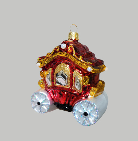 Bombka formowa: Kareta czerwona mała (205) SEW