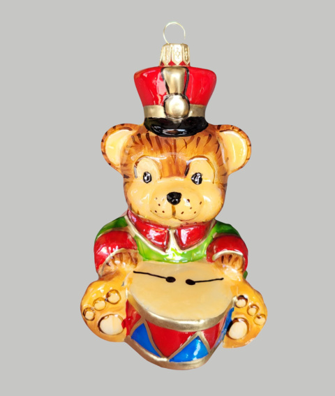 Bauble form: Teddy bear with a drum (84) SZ