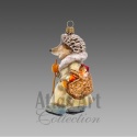 Atlas Art Ornament: Hedgehog with Basket (00791AA)