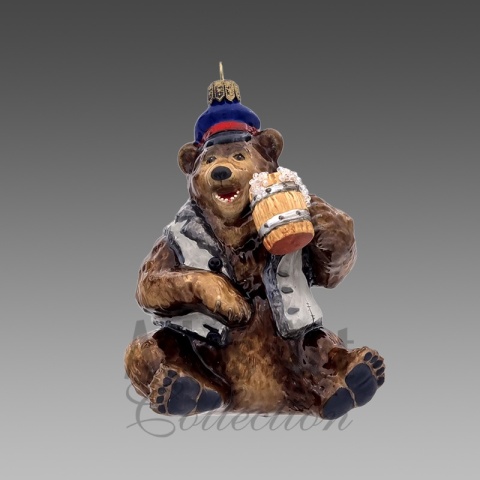 Atlas Art Bauble: Bear with a Mug (00854AA)