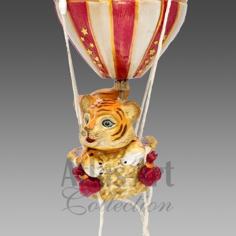 Bombka Atlas Art: Tygrysy w balonie (00668AA)