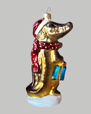 Bauble form: Alligator with a gift (157) H