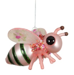 Bombka szklana owad brokatowy (125077)