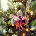 Bombka szklana owad brokatowy (125077)