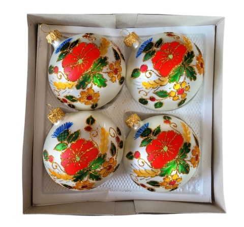 Bombki 100 dekorowane op.4szt LUDOWE (23)