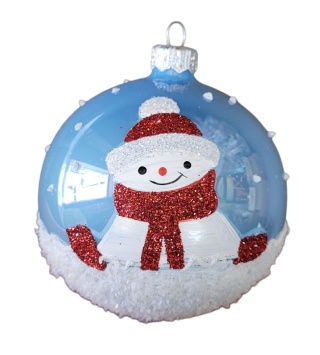Bombki 100 dekorowane ornament op.4szt.: ZIMOWE FIGLE