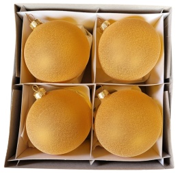 Bombki 100 piaskowe (struktura) op.4szt.