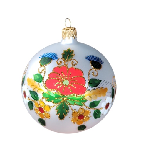 120 decorated baubles, pack of 4, FOLK (3)