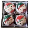 Baubles 120 decorated pack of 4 PAINTED FAIRY TALE