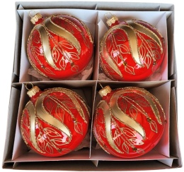 Baubles 120 decorated ornament pack of 4: IMPERIAL HOLIDAYS