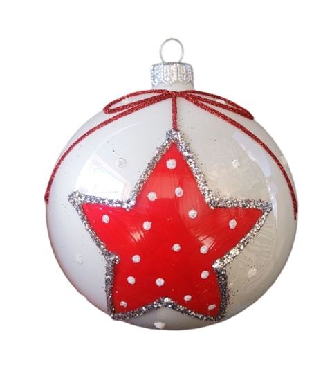 Bombki 120 dekorowane ornament op.4szt.: CZAS RADOŚCI