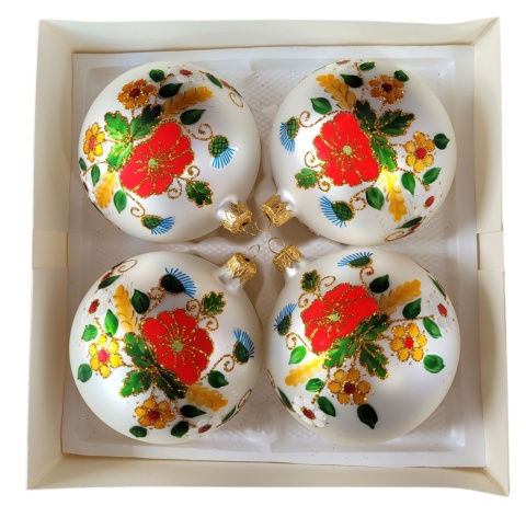 Bombki 80 dekorowane op.4szt LUDOWE (33)