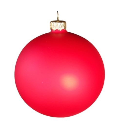 Bombki 80 satynowe czerwone op.6szt.