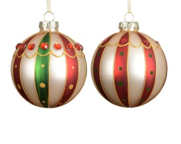 Kpl. 3 bombki szklane fi 8cm 