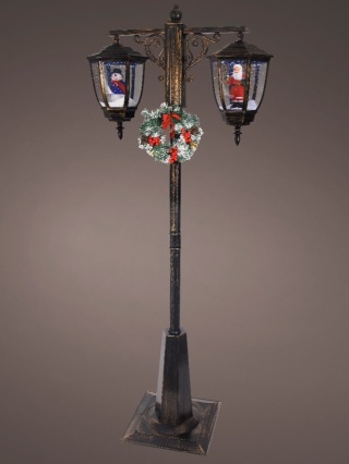 Latarnia dwuramienna 180cm 60LED wirujący śnieg (489732)