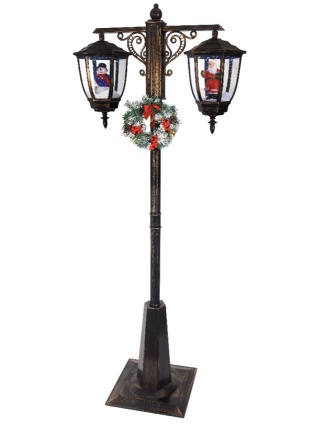 Latarnia dwuramienna 180cm 60LED wirujący śnieg (489732)