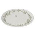 Talerz ceramiczny 27cm biały nakrapiany z gałązkami (615689)