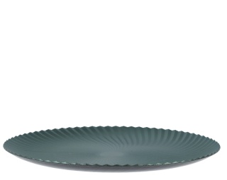 Talerz plexi pistacjowy satynowy karbowany fi 33cm (393848)