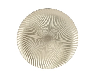 Talerz plexi szampański satynowy karbowany fi 33cm (393844)